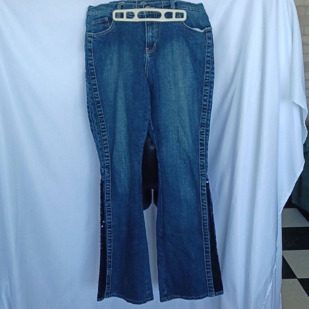 Zenim Boutique jeans, bell bottom, sequins